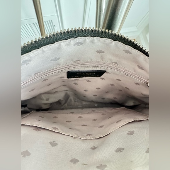 Kate Spade Deep Green Top Zip Pebbled Leather Crossbody Bag - Picture 11 of 11